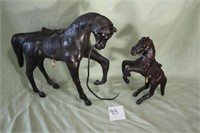 2 Toy Horse Figurines