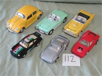Lot of 6 Toy Cars (1:34 & 1:38)