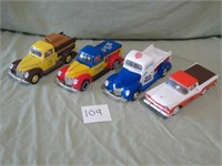 4 Ford Cars/Trucks (1:24 Scale)