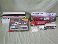 4 Tractor Trailers Toy Lot