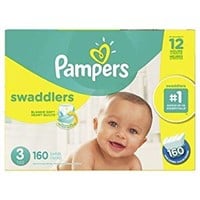 PAMPERS SWADDLERS DIAPERS 160 COUNT SIZE 3