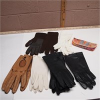 Vintage Glove Selection and Glasses Case