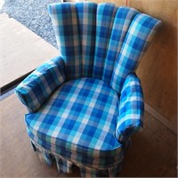 Blue Plaid Chair