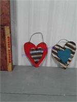 2 hearts metal cutout