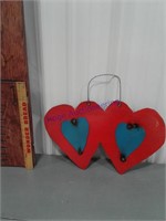 double hearts  metal cutout