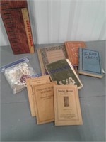 Old music books and assorted jewelry
