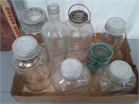 Glass jars, zinc lids
