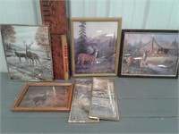 Framed deer pictures