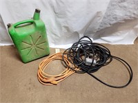 Green Container and extension cords