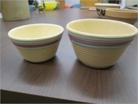 2 banded bowls w/adv.
