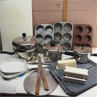 Nice Pot Set, Baking Pans, Knives, and More
