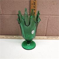 Beautiful Green FENTON Vase
