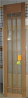 New wood pantry door with glass panels. Measures