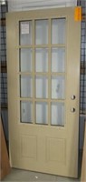 New entry door with glass panes. Measures 73.25"