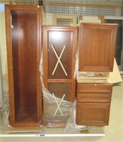 (4) Cherry cabinets including wall cabinets upper
