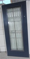 Lead Glass entry door. Measures 79.25" x 36".