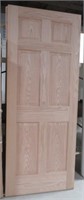 Heavy wood oak interior door. Measures 80" x 30"