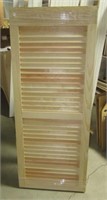 Pair of louvered pine shutters.  Measures 53" x