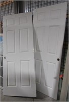 (2) Matching six panel interior doors. Measures