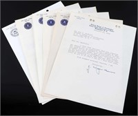 7 SIGNED J EDGAR HOOVER LETTERS FROM 1940 TO 1965