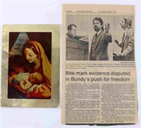 TED BUNDY & WIFE SIGNED CHRISTMAS CARD TO ATTORNEY
