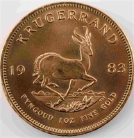 1983 GOLD 1 OZ KRUGERRAND COIN AU CONDITION