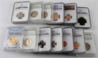 ANTIQUE TO MODERN SLABBED COIN LOT OF 13