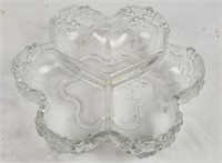 Glass Tray Serving Dish 3 Sections