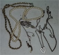Necklace Lot Costume Jewelry Pearls & More