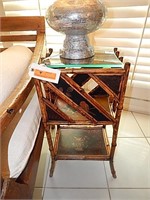 Bamboo and Glass side table