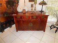 Large hand made wood Indonesian buffet