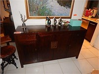 Buffet cabinet rustic dark wood