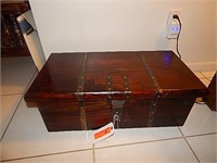 Antique mahogany wooden chest