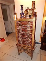 Tall Antique Indonesian style cabinet