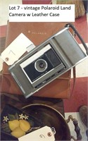 Vintage Poloroid Land Camera w leather case