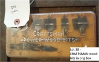 CRAFTSMAN wood bit set in original box