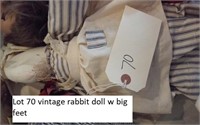 rabbit doll with big feet