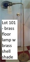 brass floor lamp w brass shade