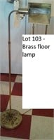 brass floor lamp - lights up