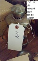 old railroad style candle lantern