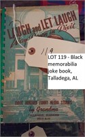 black memorabilia joke book Talladega ALA