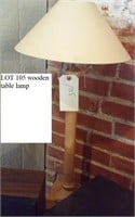 wooden table lamp - lights up