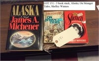 stack of 3 books ALASKA, Stranger Tides, S Winters
