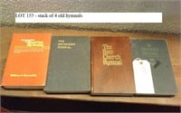 stack of 4 old hymnals
