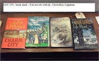 book stack 4 hb novels w dj Llewellyn, Lippman