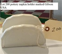 pottery / ceramic napkin holder GIBSON USA