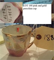 pink and gold porcelain cup