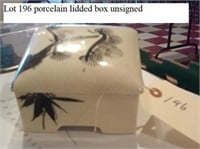 porcelain box w matching lid unsigned