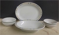 Shenango china-platter, serving bowl, bowls(2)