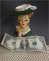 Ladies head vase, Napco 1958